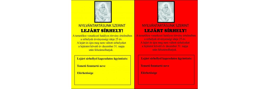 Lejárt sírhely értesítő