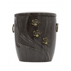 Urna kompozit ívelt szürke rózsás Urna kompozit ívelt szürke rózsás