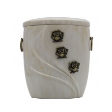 Urna kompozit ívelt vanília rózsás Urna kompozit ívelt vanília rózsás