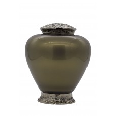 Exkluzív champagne üvegopál urna fém tetővel és talapzattal