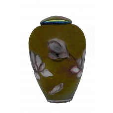 Exkluzív rézarany üvegopál urna magnólia mintával